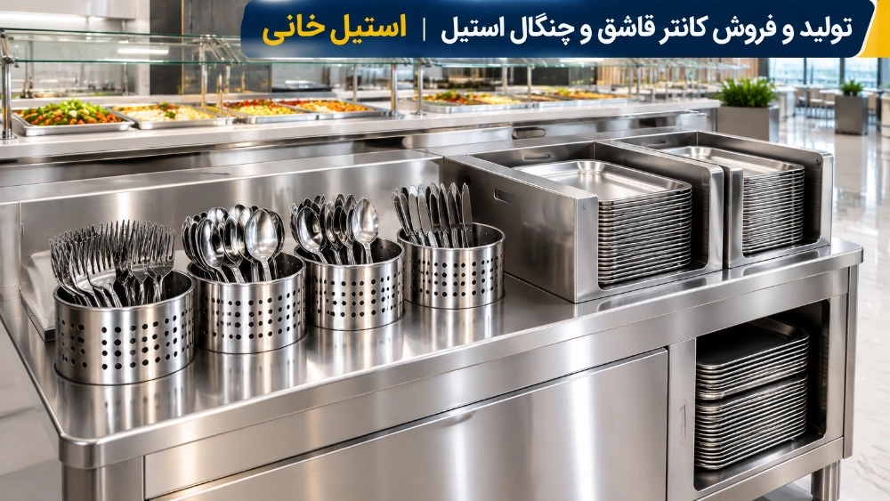 تولید و فروش کانتر قاشق و چنگال استیل برای رستوران در تهران تولید و فروش کانتر قاشق و چنگال استیل برای رستوران در تهران
